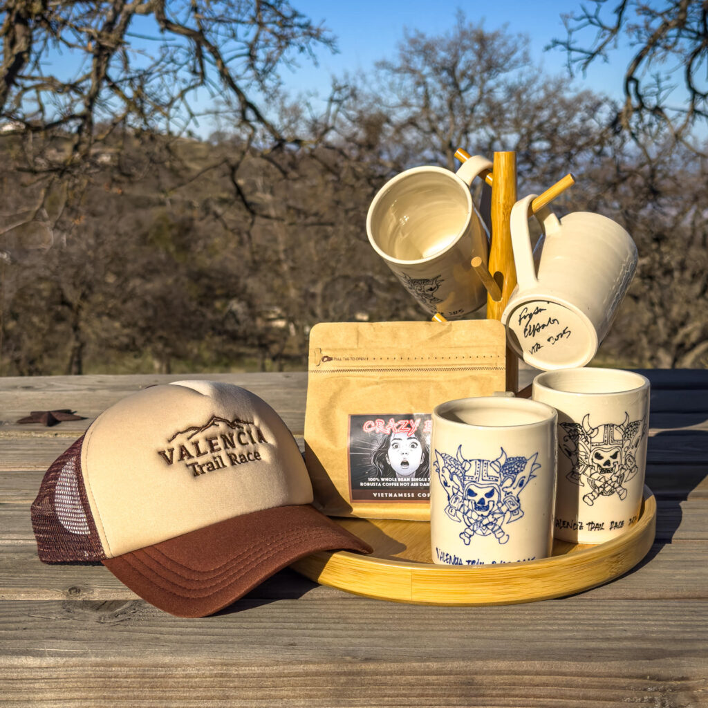 2025 VALENCIA Trail Race Mugs with Coffee and Hat